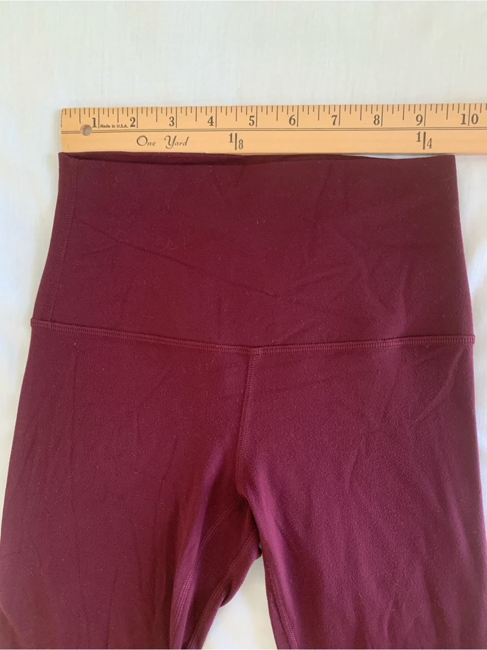 Lululemon Align High Rise Crop 21" Leggings Burgundy Size 2 EUC - Picture 4 of 5